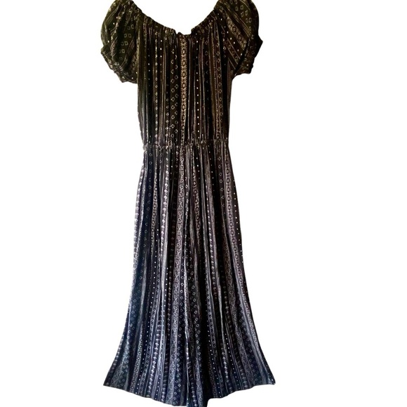 By Together Floral Button Down Puff Sleeve Wide Leg Stretchy Waist Jumpsuit SZ L - Picture 2 of 11